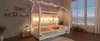 Hausbett 90x200 cm mit Sicherheitszaun und 7-Farben-LED, Produktbild-Vorschau 15