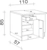 Flex Well Eckunterschrank Nano BxTxH 110 x 60 x 85 cm buche Produktbild-Vorschau 7