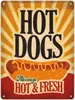 Metallschild XL mit American Diner Classics - Hot Dogs Produktbild-Vorschau 1