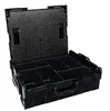 An open black plastic organizer with multiple compartments. Náhled obrázku produktu