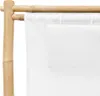 vidaXL Liegestuhl Bambus und Canvas Cremeweiß Produktbild-Vorschau 6