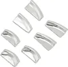 7pcs manopola dell'alzacristalli adesivo ABS cromo argento Anteprima dell’immagine prodotto 4