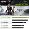 A gaming benchmark comparison for the NVIDIA GeForce RTX 4060 graphics card, showing performance in Assassin's Creed Valhalla. Produktbild-Vorschau