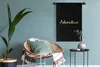 MuchoWow® Wandteppich Wandbehang Zitat - Abenteuer - Gold Produktbild-Vorschau 5