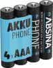 ABSINA 4x Akku AAA für Telefon 800 mAh - NiMH AAA Akkus Produktbild-Vorschau 1