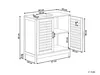 A technical drawing with dimensions of a bathroom cabinet. Náhled obrázku produktu