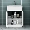 Waschtisch mit Unterschrank LORENZA 50cm Weiß Standschrank Produktbild-Vorschau 2