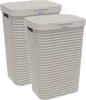Two laundry baskets are shown side-by-side against a white background. Produktbild-Vorschau