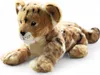 A plush toy lion cub lying down on a white background. Anteprima dell’immagine prodotto