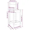 vidaXL Barstühle 2 Stk. Weiß 40x41,5x112 cm Massivholz Produktbild-Vorschau 9