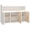 vidaXL Sideboard Weiß 104,5x34x80 cm Massivholz Kiefer Produktbild-Vorschau 9