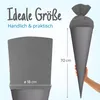 itenga Bastelschultüte 70cm mit Filzverschluss GRAU Produktbild-Vorschau 5
