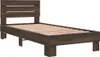 vidaXL Bettgestell Braun Eichen-Optik 90x200 cm Produktbild-Vorschau 3