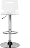 BELIANI Trendy Barhocker 2er Set Transparent/Weiß Metall Produktbild-Vorschau 4