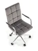 Halmar Büro Stuhl Gonzo 4 - grau (Samt) / Chrom Produktbild-Vorschau 6