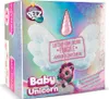 The image shows the front of a toy box for a "Baby Unicorn" toy. The box has a holographic, iridescent finish and features illustrations of a baby unicorn, wings, and a unicorn horn. There is also text on the box. Podgląd zdjęcia produktu
