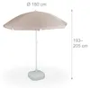 Parasol Relaxdays, Ø 180 cm, réglable en hauteur, Voir les images du produit 4