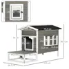 PawHut Katzenhaus Winterfest Wasserdicht 115 x 66,5 x 74,7 Produktbild-Vorschau 3