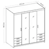 AX LIVING Weiß Kleiderschrank mit Spiegel Storicos 4T6S Produktbild-Vorschau 8