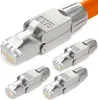 hb-digital 4x Netzwerkstecker CAT7 schmal RJ45 LSA STP Produktbild-Vorschau 1