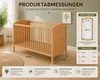 Best For Kids Gitterbett Natur 2 in 1 Patrick 70x140 cm Produktbild-Vorschau 5