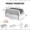 Product parameters and accessories for a cat litter box. Náhľad obrázku produktu