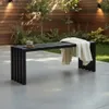 DanDiBo Gartenbank Metall Massiv Wetterfest Schwarz 120 cm Produktbild-Vorschau 9