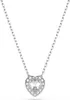 A silver necklace with a heart-shaped pendant is displayed against a white background. Produktbild-Vorschau