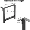 Wiltec Tischbeine aus Stahl 2er Set 80x72cm Vierkantrohre Produktbild-Vorschau 3