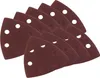 A stack of triangular sanding sheets with holes in them. Náhľad obrázku produktu