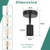 ZMH Deckenstrahler 1 flammig Schwarz E27 Deckenlampe Produktbild-Vorschau 2