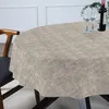 Tischdecke Melliert Grau Oval 200x140cm Schnittkante Produktbild-Vorschau 2