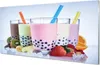 Glasbilder 140x70 Wandkunst Milchshakes mit Früchten Produktbild-Vorschau 1