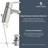 A faucet and drain assembly with descriptive text. Produktbild-Vorschau