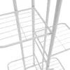 A close-up view of a white metal plant stand with multiple shelves. Náhľad obrázku produktu