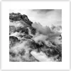 Poster - Poster ohne Rahmen - Berge Nebel Gipfel - 30x30 cm Produktbild-Vorschau 1