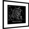 MuchoWow® Gerahmtes Poster Stadtplan - Kuala Lumpur - Karte Produktbild-Vorschau 1