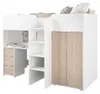 Parisot TOM Hochbett mit Schreibtisch und Kleiderschrank Produktbild-Vorschau 1
