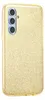 A close-up of a gold glitter phone case. Produktbild-Vorschau