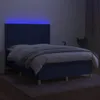 vidaXL Boxspringbett mit Matratze & LED Blau 140x200 cm Produktbild-Vorschau 5