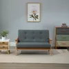 HOMCOM Divano a 2 posti Divano doppio Imbottitura Loveseat Anteprima dell’immagine prodotto 2