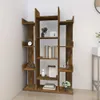 vidaXL Bibliothèque chêne fumé 86x25,5x140 cm Bois Voir les images du produit 3