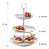 Etageren - H 37 cm - Weiß - Porzellan - 3 Etagen - 2er Set Produktbild-Vorschau 5