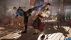 Two men fighting in a traditional Asian-style building. Anteprima dell’immagine prodotto