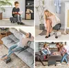 HOMCOM Fußhocker Sitzhocker Hocker mit Leinenoptik Modern Produktbild-Vorschau 6