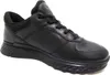 A black leather ECCO sneaker is shown against a white background. Podgląd zdjęcia produktu