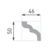 PROVISTON Stuckleiste 46 x 50 x 2000 mm Deckenleiste Produktbild-Vorschau 3