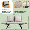 CASARIA® Polyrattan Gartenbank mit Liegefunktion Auflage Produktbild-Vorschau 7