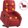 vidaXL Massagesessel mit Aufstehhilfe Elektrisch Rot Produktbild-Vorschau 1