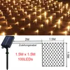 A solar-powered LED net light with dimensions and specifications shown. Náhled obrázku produktu